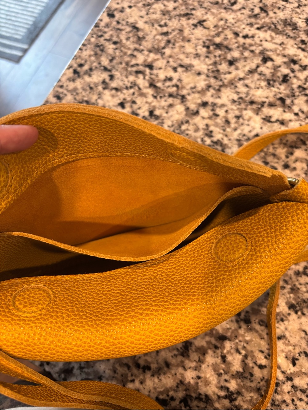 Portland leather sm Koala Crossbody Bag in Sunshine - Picture 7 of 15